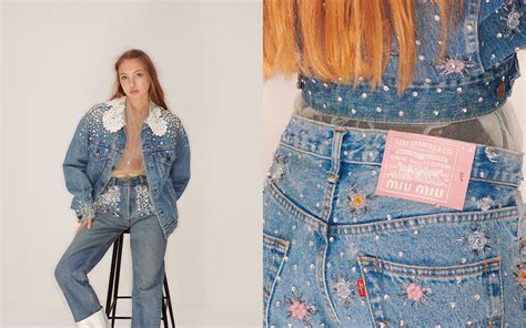 levi miu miu|Miu Miu and Levi’s Just Released the Chicest Collection of .